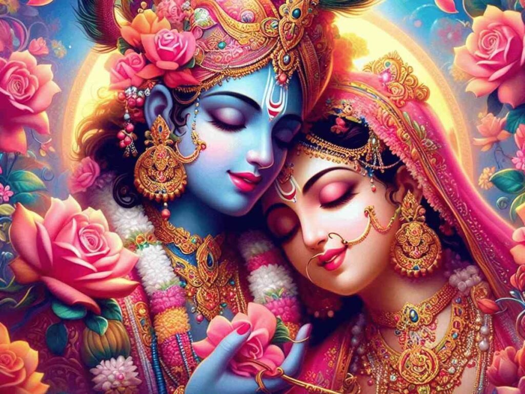 radha krishna aesthetic wallpaper